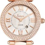 Freelook Unisex HA1542MRG-9 Cortina XL Oversized Analog Rose Gold Plated Roman Numeral Dial Watch