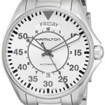 Hamilton Men’s ‘Khaki Aviation’ Swiss Automatic Stainless Steel Casual Watch (Model: H64615155)