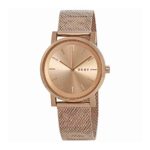 DKNY Women’s ‘SoHo’ Quartz Stainless Steel Casual Watch, Color:Rose Gold-Toned (Model: NY2622)