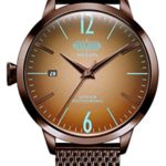 Welder Moody Stainless Steel Brown Mesh 3 Hand Watch with Date 38mm