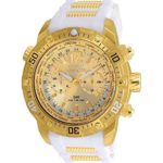 Invicta Men’s ‘Aviator’ Quartz Stainless Steel and Silicone Casual Watch, Color:White (Model: 24581)