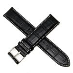 Swiss Legend 22MM Black Alligator Grain Leather Watch Strap, Stainless Buckle fits 49mm Scubador Watch