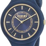 Versus by Versace Women’s ‘FIRE Island’ Quartz Rubber and Silicone Casual Watch, Color:Blue (Model: SOQ090016)