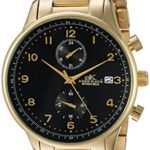 Adee Kaye Men’s Quartz Stainless Steel Fitness Watch, Color:Gold-Toned (Model: AK7501-MGBK)