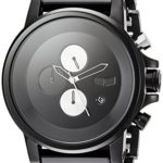 Vestal ‘ Plexi Acetate’ Quartz Stainless Steel Dress Watch, Color:Black (Model: PLA025)
