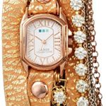 La Mer Collections Women’s LMMULTI7620 Chateau Venice Gold-Tone Leather Watch