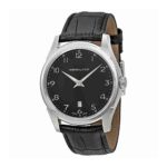 Hamilton Men’s H38511733 “Jazzmaster” Stainless Steel Watch with Black Leather Band