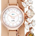 La Mer Collections Women’s LMDELCRY1505 Portugal Crystal Coppertone Analog Display Quartz Champagne Watch