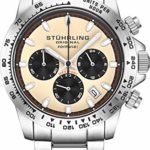 Stuhrling Original Mens Sport Chronograph Watch – Stainless Steel Brushed Matte Bracelet, 891 Formula”i” Watches Collection