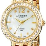 Akribos XXIV Women’s AK757YG Lady Diamond Gold-Tone Watch