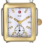 MICHELE Women’s MW06V00C9046 Deco 16 Stainless Steel and Gold-Plated Watch Head with Diamonds