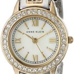 Anne Klein Women’s AK/1493MPTT Swarovski Crystal Accented Two-Tone Bracelet Watch