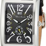 Ritmo Mundo Swiss Quartz Stainless Steel and Leather Casual Watch, Color:Black (Model: 2621/1)
