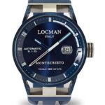 LOCMAN Watch Montecristo Classic Time Auto 44mm Case 10ATM Blue Strap Blue Dial