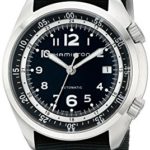 Hamilton Men’s H76455933 Khaki Aviation Automatic Stainless Steel Watch with Black Canvas Strap