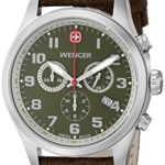 Wenger Men’s 71001 Amazon-Exclusive Stainless Steel Watch with Brown Leather Band