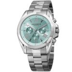 Akribos XXIV Women’s Multi-Function Stainless Steel Case on Stainless Steel Bracelet and Light Blue Dial with Silver Tone Hands Watch AK951SSBU