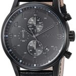 Hugo Boss Leather Strap Chronograph Watch Black One Size