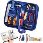 Watch Repair Kit Professional – Complete Tool Set with Watchmaker’s and Jewelers “Maintenance & Service” User Manual – Storage Case – Microfibre Cleaning Towel (16 Pieces)