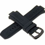 Swiss Legend 30MM Black Silicone Rubber Watch Strap w/Black Stainless Buckle fits 47mm Throttle Watch