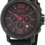 Hugo Boss Black Collection Chronograph Black Dial Black Silicone Mens Watch 1512597