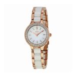 DKNY Women’s ‘Chambers’ Quartz Stainless Steel and Ceramic Casual Watch, Color:Rose Gold-Toned (Model: NY2496)