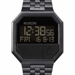 Nixon Re-Run All Black Men’s 80s Style Digital Watch (38.5mm. Black Digital Face/Black Stainless Steel Band)