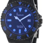 Freelook Men’s HA1440-1D Sea Diver Spectrum Black Plastic with Tinted Face-Blue Watch