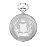 Charles-Hubert, Paris ‘ Premium Collection’ Mechanical Hand Wind Stainless Steel Pocket Watch, Color:White (Model: DWA005)