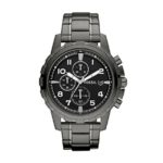 Fossil Men’s 45mm Dean Stainless Steel Smoke Chronograph Watch