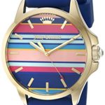 Juicy Couture Women’s 1901428 Jetsetter Quartz Gold-Tone and Blue Silicone Watch