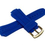 Swiss Legend 19MM Blue Silicone Rubber Watch Strap & Gold Stainless Buckle fits 53mm Neptune Watch