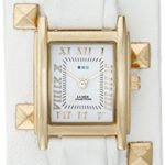 La Mer Collections Women’s LMLW1010E White Gold Pyramid Analog Display Quartz White Watch