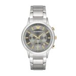 Emporio Armani Men’s Quartz Stainless Steel Casual Watch, Color:Silver-Toned (Model: AR11047)