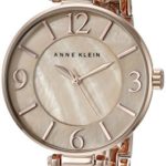 Anne Klein Women’s AK/2210BMRG Rose Gold-Tone and Pink Marbleized Bangle Watch