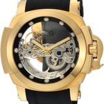 Invicta Men’s ‘Coalition Forces’ Automatic Stainless Steel and Silicone Casual Watch, Color:Black (Model: 24708)