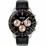 Hugo Boss 1513580 Talent Men’s Watch Black 42mm Rose Gold Stainless Steel