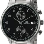 Adee Kaye Men’s Quartz Stainless Steel Fitness Watch, Color:Silver-Toned (Model: AK7501-MBK)