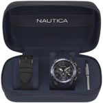 Nautica Men’s ‘Galley’ Quartz Stainless Steel and Silicone Casual Watch, Color:Blue (Model: NAPGLY001)