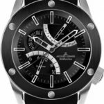 Jacques Lemans Men’s ‘Liverpool GMT’ Quartz Stainless Steel and Leather Casual Watch, Color:Black (Model: 1-1634A)