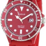 Freelook Men’s ‘Sea Diver Jelly’ Quartz Plastic and Silicone Sport Watch, Color:Red (Model: HA1433-2)