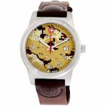 Wenger Field Classic Brown Dial Nylon Strap Men’s Watch 01.0441.107