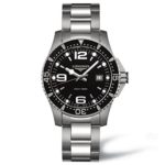 Longines Men’s L3.640.4.56.6 Hydro Conquest Black Dial Watch