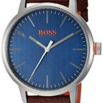 HUGO BOSS Men’s ‘Copenhagen’ Quartz Stainless Steel and Leather Casual Watch, Color:Brown (Model: 1550057)