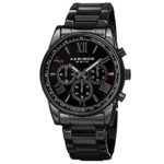 Akribos XXIV Men’s AK865BK Round Black Dial Chronograph Quartz Black Bracelet Watch