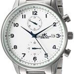 Adee Kaye Men’s Quartz Stainless Steel Fitness Watch, Color:Silver-Toned (Model: AK7501-MSV)