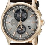 Citizen Men’s Eco-Drive World Chrono Atomic Timekeeping Watch with Day/Date, AT8113-04H