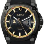 Bulova Men’s Grammy Watch’ Quartz Stainless Steel and Silicone Casual, Color:Black (Model: 98B294)