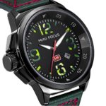 Men’s Casual Quartz Wrist Watch Left-Hander Watches Leather Men Military Watch