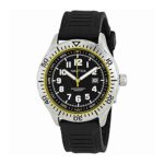Nautica Men’s ‘NSR 105’ Quartz Stainless Steel and Silicone Casual Watch, Color Black (Model: NAD12538G)